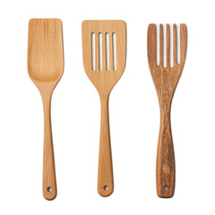 Cooking action bamboo kitchen utensils showcase home product display
