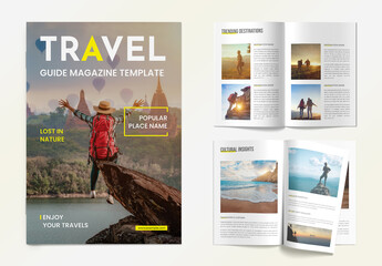 Travel Magazine Template Layout