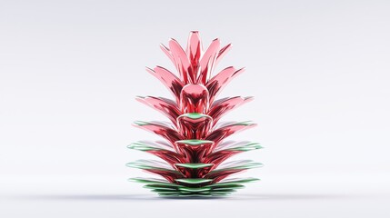 Obraz premium Creative pineapple art display modern studio digital artwork minimalist space eye-level view contemporary design inspiration