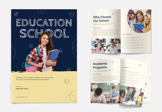 School Education Plan Brochure Layout
