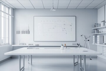 Futuristic digital classroom featuring holographic technology modern design educational environment bright atmosphere innovative learning concept