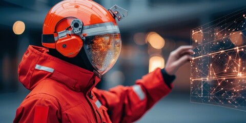 Innovative fire protection solutions urban environment technology showcase futuristic viewpoint safety concept