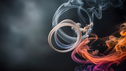 smoke on black