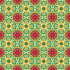 Vibrant geometric seamless pattern.