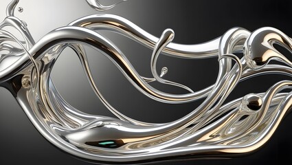 silver heart on black background