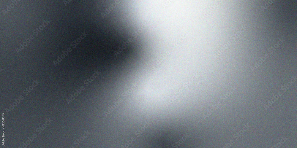 Poster retro gradient grunge background with noise. silver metal texture background chromium. black and gre