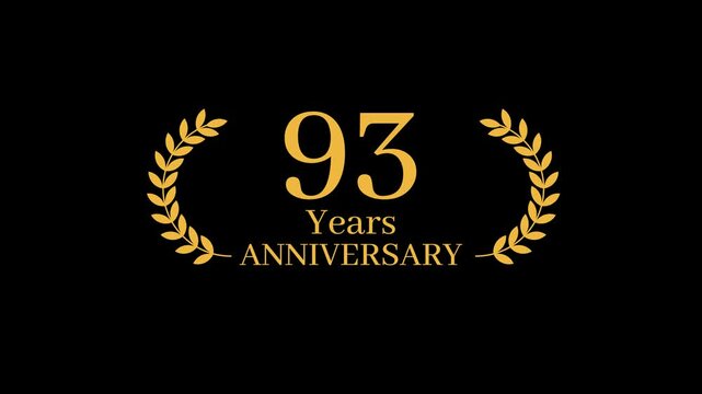 93 Years Anniversary Laurel wreath Animation