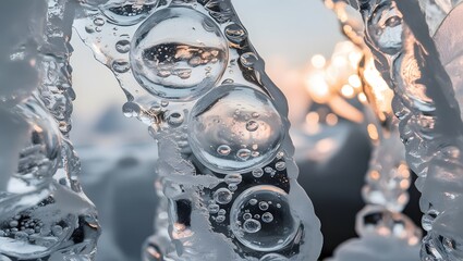 melting ice on the ice