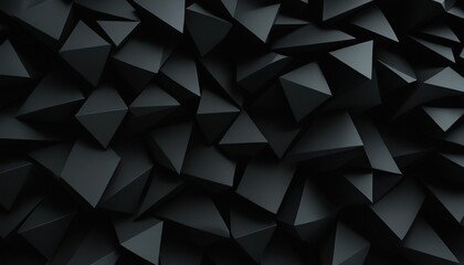 Black geometric hexagonal abstract background surface polygonal pattern with glowing hexagons 208