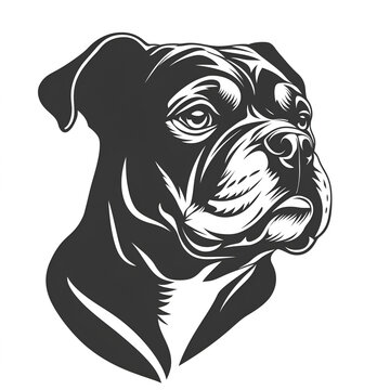 recommend clip art: vector bulldog logo on white background