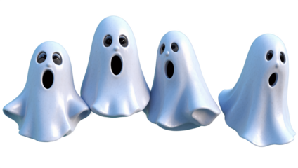 Funny 3D Halloween Ghosts
