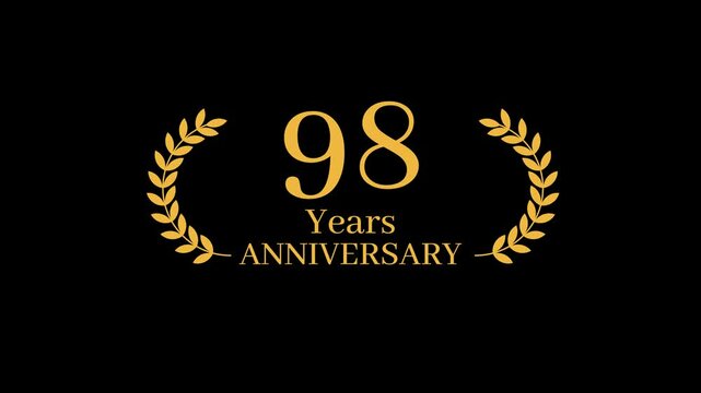 98 Years Anniversary Laurel wreath Animation