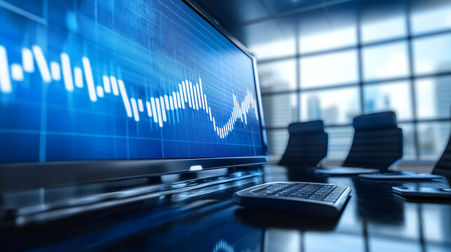 The growth graph on the screen reveals significant sales increases, exciting everyone in the meeting room.