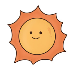 Cute cartoon sun