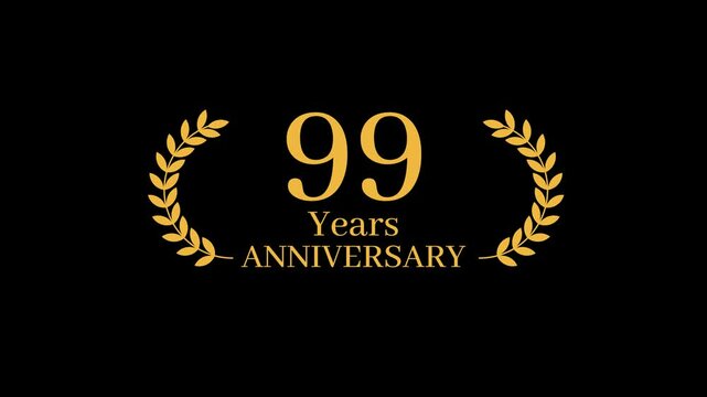99 Years Anniversary Laurel wreath Animation
