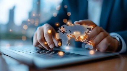 Global logistics integration using blockchain technology business environment digital content urban setting innovative approach