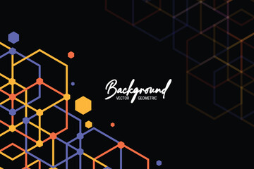 Fototapeta premium Hexagons Design abstract background with geometric shapes EPS 10