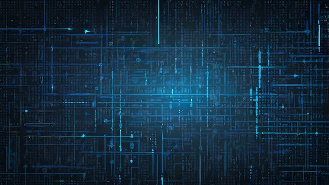 Blue Tech Finance Fintech Background Abstract Pixel Pattern. Technology Backgroud.  Science Vector Background