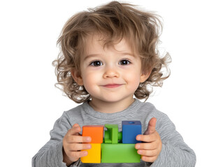 A little boy's joyful playtime, exploring imagination and fun with colorful toy