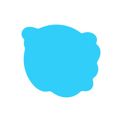 blue Cute cloud Text Box