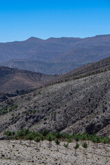 Mountainous scenery of Morocco in the southeast of the High Atlas