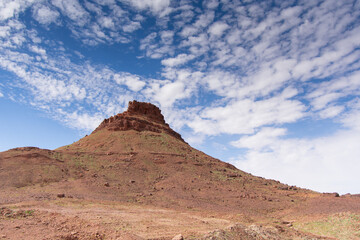 Mountainous scenery of Morocco in the southeast of the High Atlas