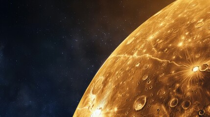 Planet Mercury viewed from space