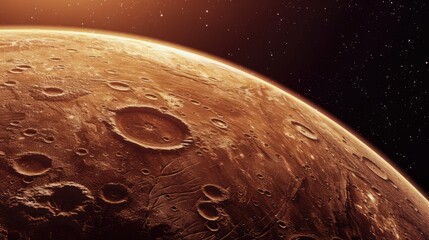 Planet Mercury viewed from space