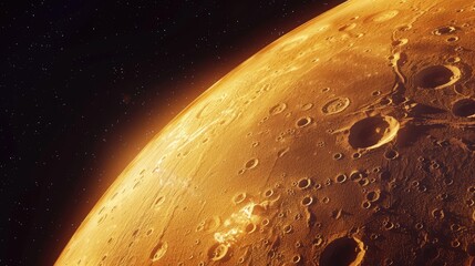 Planet Mercury viewed from space