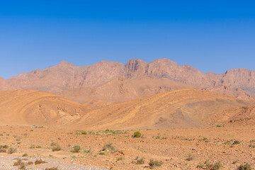 Fototapeta premium Mountainous scenery of Morocco in the center of the Anti Atlas