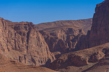Naklejka premium Mountainous scenery of Morocco in the center of the Anti Atlas