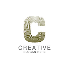 Unique Modern Creative elegant letter C logo Abstract template Design. Premium Monogram Vector