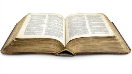 Fototapeta premium National Thesaurus Day Ancient open book with aged pages and text displayed in a historic setting