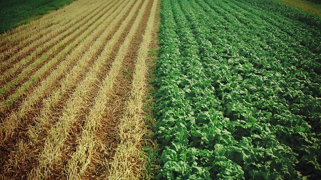 A farmer transitioning to regenerative agriculture practices, planting cover crops. 
