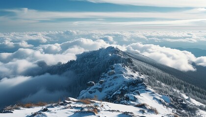 Obraz premium view from the top of the mountain