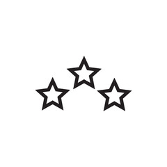 christmas festival stars icon vector art outline design