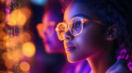 Educators from diverse backgrounds engage with artificial intelligence and technology in an interactive learning environment