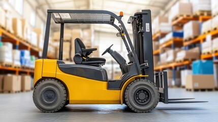 Forklift operation in warehouse industrial setting equipment handling efficient storage management