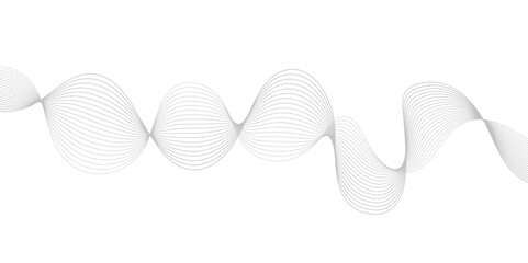 Abstract wave element for design. Digital frequency. Elegant abstract smooth swoosh speed gray wave modern stream. art background. Vector illustration. Wave with lines created using blend.	