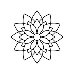 Simple mandala design for coloring. beautiful mandala art for coloring book, mandala design