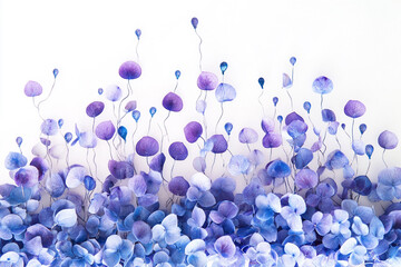 Elegant Dewdrops on a White Background