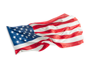 USA flag isolated on white background
