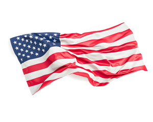 USA flag isolated on white background