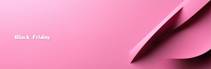 Elegant Black Friday sale banner with pink abstract background