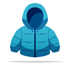 Winter jacket vector isolated illustration