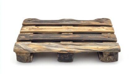 Fototapeta premium Rustic Wooden Pallet with Unique Grain Patterns Suitable for Various Creative and Functional Applications in Home Decor and Furniture Design Projects
