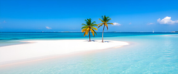 beach with palm trees