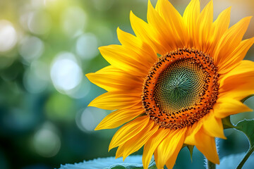 Obraz premium Photo Sunflower Bloom Yellow Petals Nature