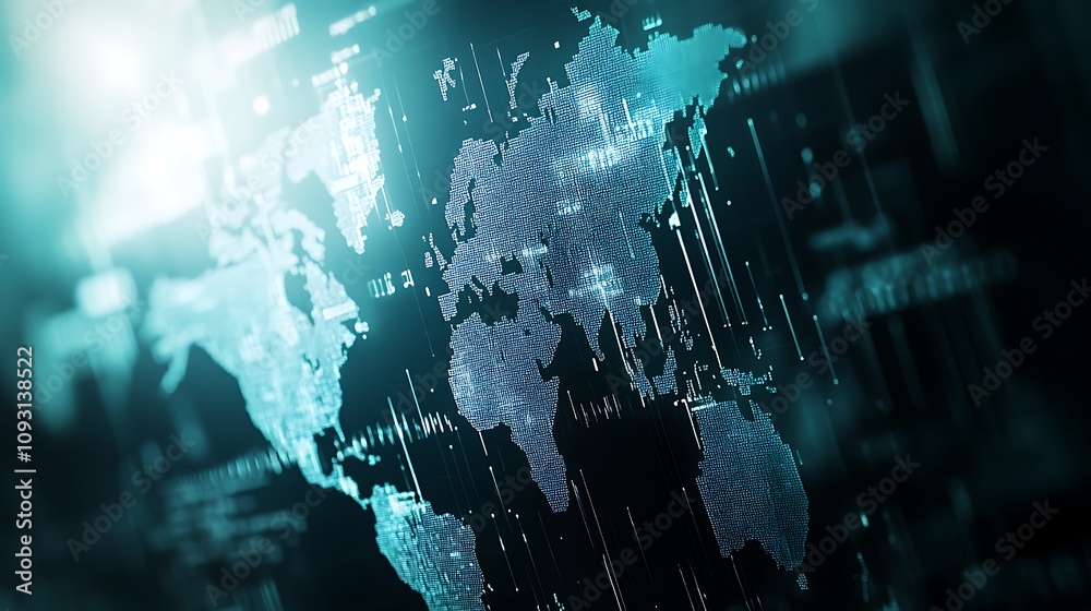 Poster global network: a digital world map of interconnected data streams