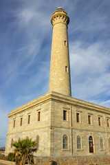 View of Cabo de Palos lighthouse near Mar Menor Spain